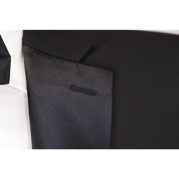 Calvin Klein Black Formal Tuxedo Blazer Jacket Wool Stretch 38R - Picture 5 of 9